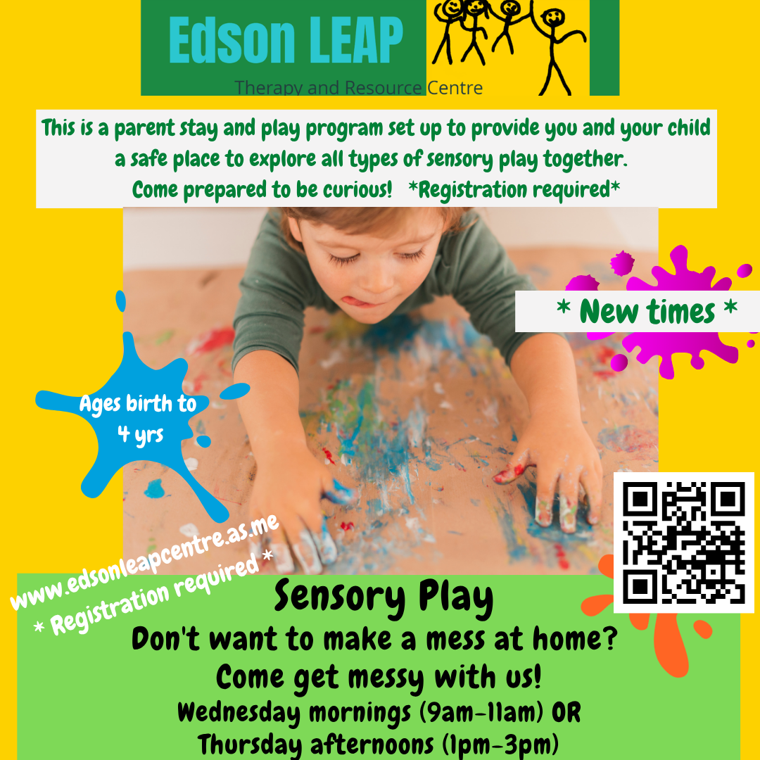Sensory Play (Wednesdays 9-11am & Thursdays 1-3pm) Sensory Play (Wednesdays 9-11am & Thursdays 1-3pm)