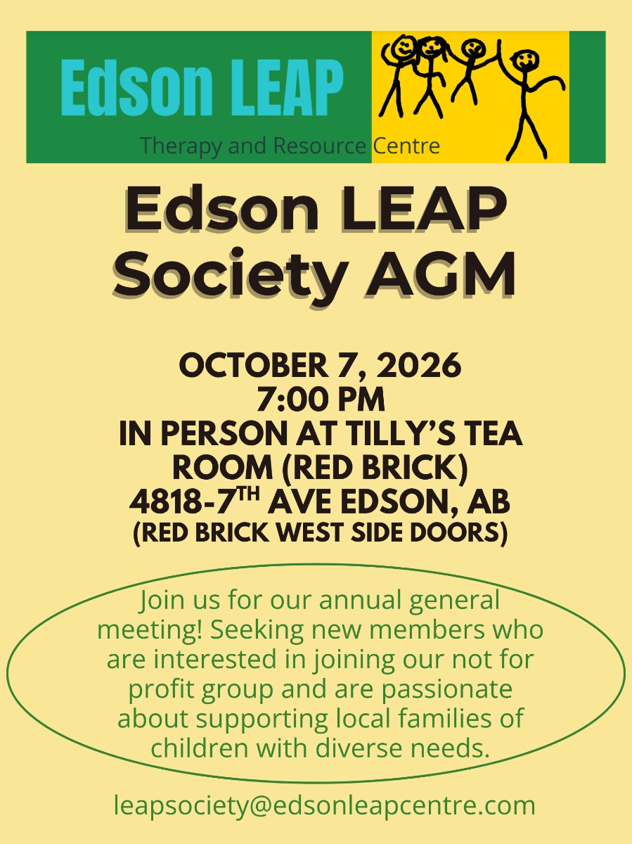 Edson LEAP Society AGM – Oct 7, 2026